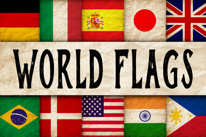 world-flags-grunge-texture-digital-paper