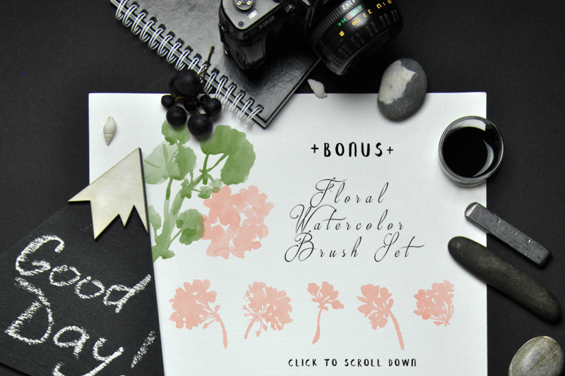 black-and-white-flowers-ink-floral-set