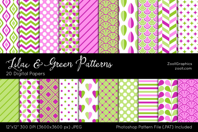 lilac-and-green-digital-papers
