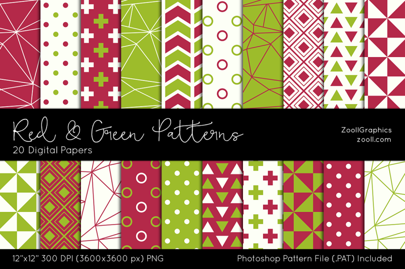 red-and-green-digital-papers