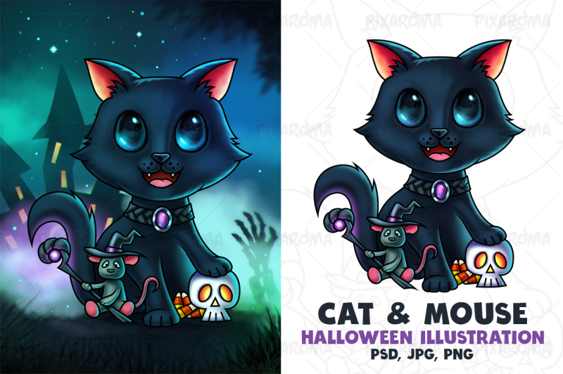 cat-and-mouse-halloween-illustration