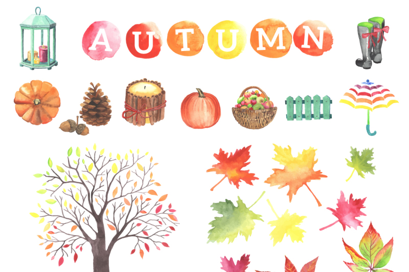 big-autumn-set-watercolor