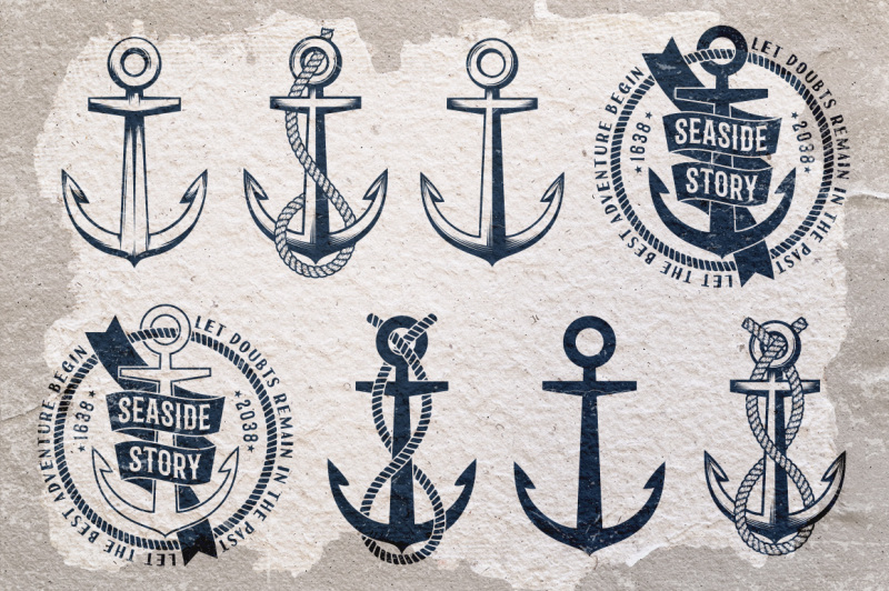 Anchor nautical logo templates By Agor2012 | TheHungryJPEG