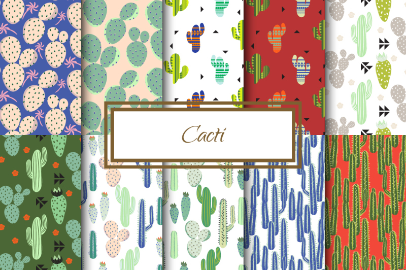 cacti-seamless-patterns