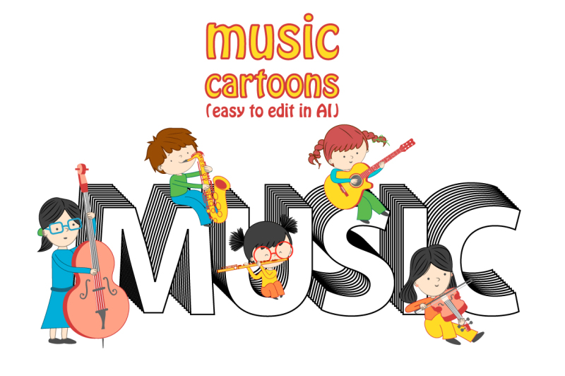 set-of-music-cartoons