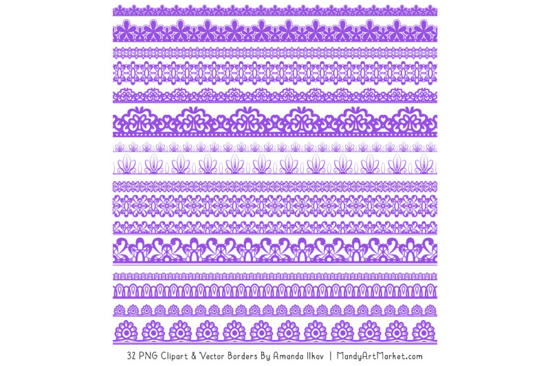 mixed-lace-clipart-borders-in-purple