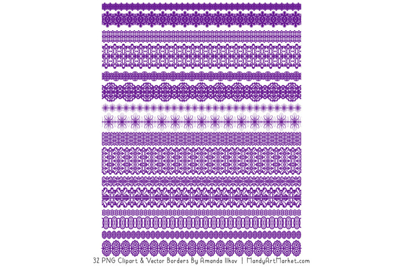 mixed-lace-clipart-borders-in-violet