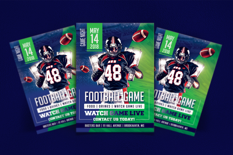 football-game-day-flyer-template