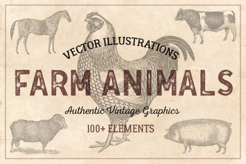 100-vintage-farm-animals-vector