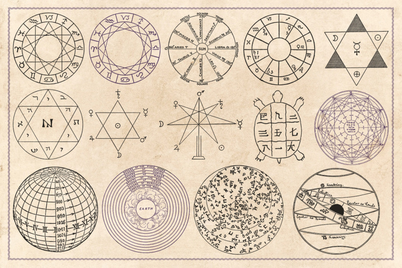 190-vintage-astrology-and-alchemy-vectors