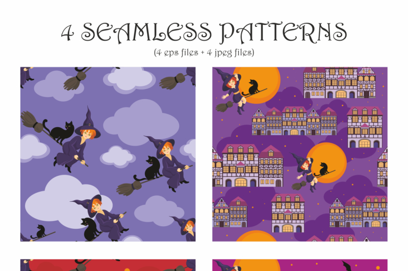 happy-halloween-vector-elements-and-seamless-patterns