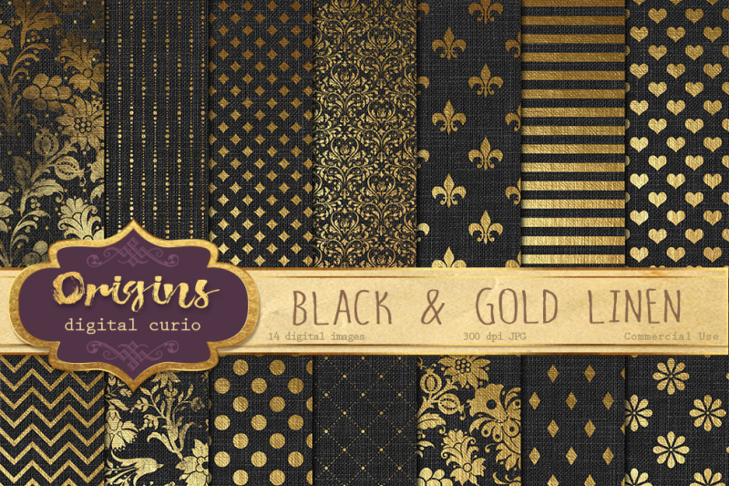 black-and-gold-linen