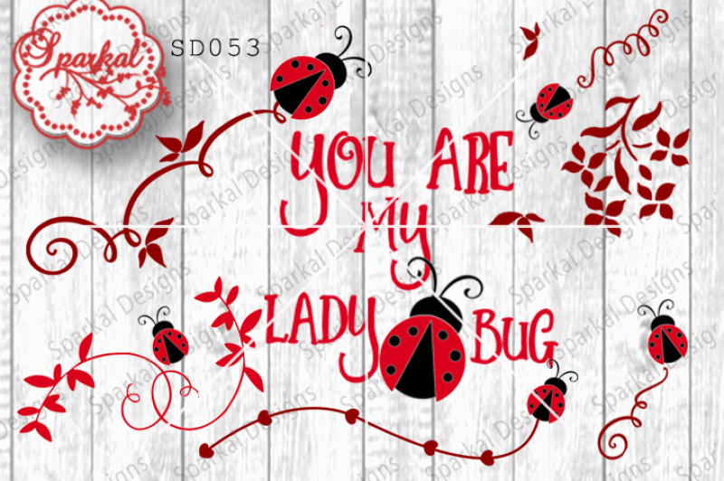 Download LadyBug Cutting Files ~ SVG/DXF By Sparkal Designs ...