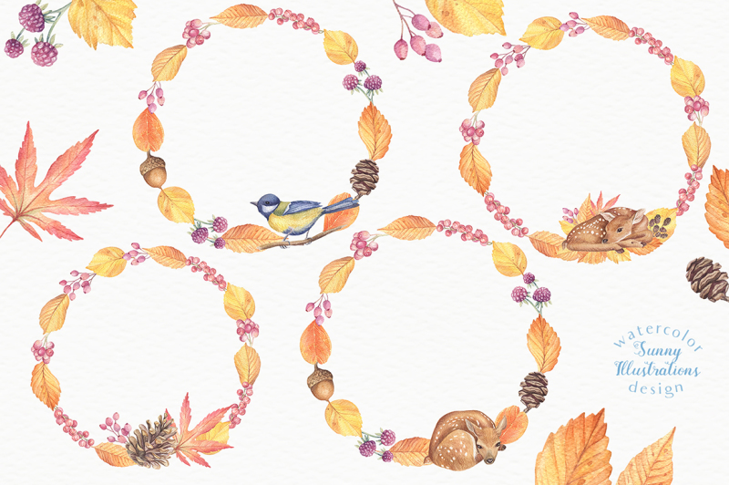 happy-autumn-watercolor-set
