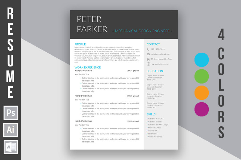 resume-template-peter-parker
