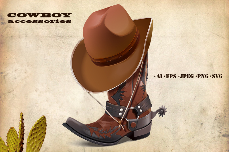 cowboy-accessories-vector-icons