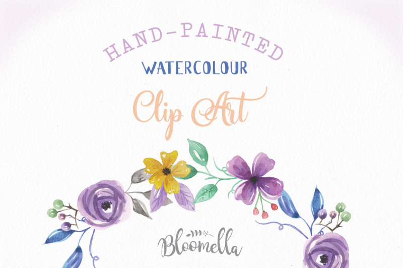 hand-painted-watercolour-clip-art-high-quality-floral-wreath