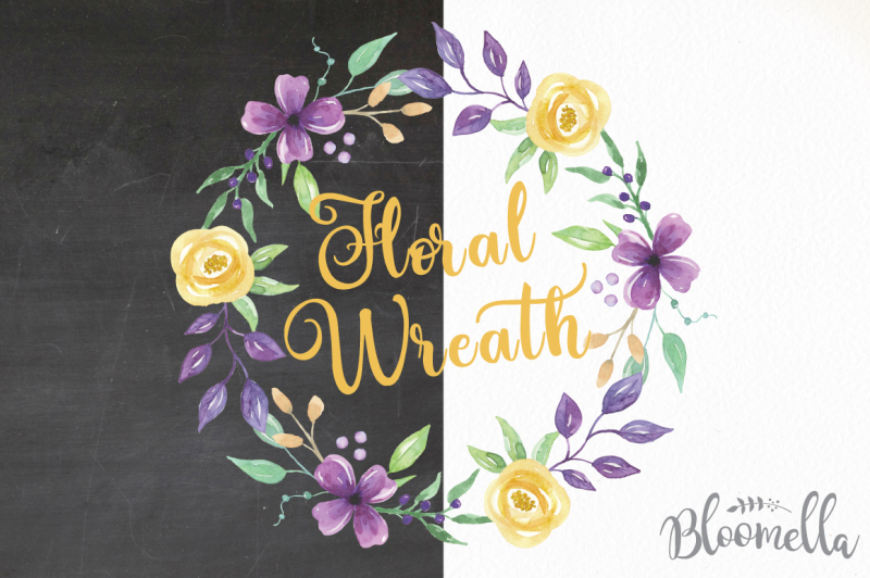 hand-painted-watercolour-wreath-clip-art-floral-garland-oceanic