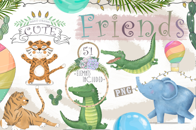cute-friends-jungle-party