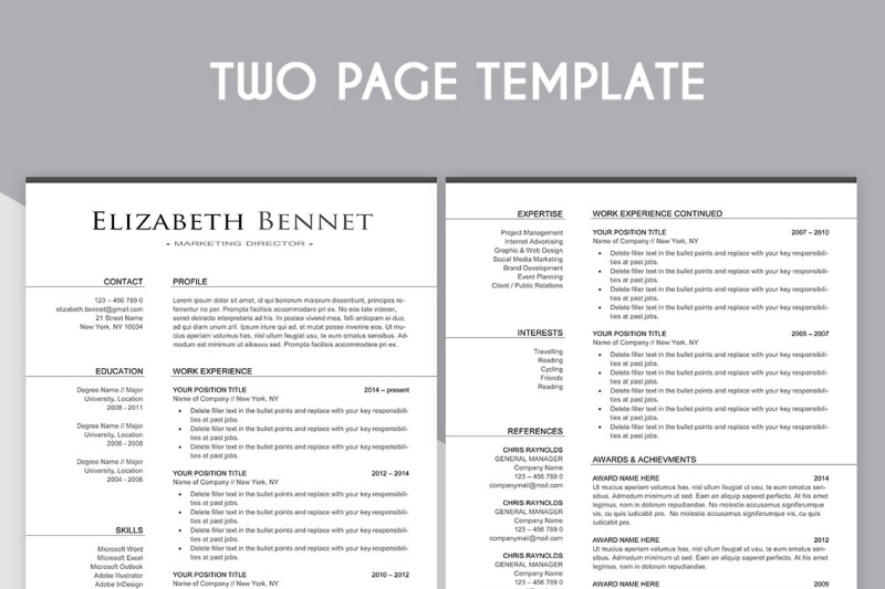 resume-template-elizabeth-bennet