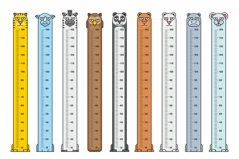 height-charts-animals-stickers