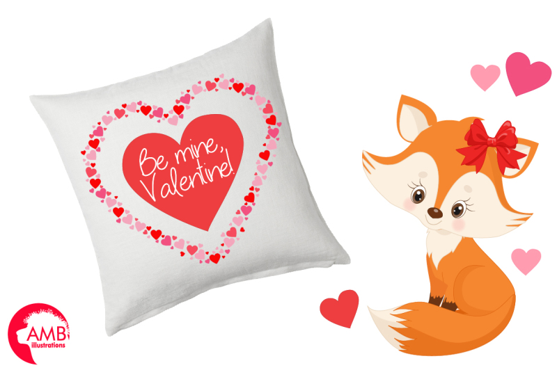 valentine-fox-cliparts-graphics-illustrations-amb-1582
