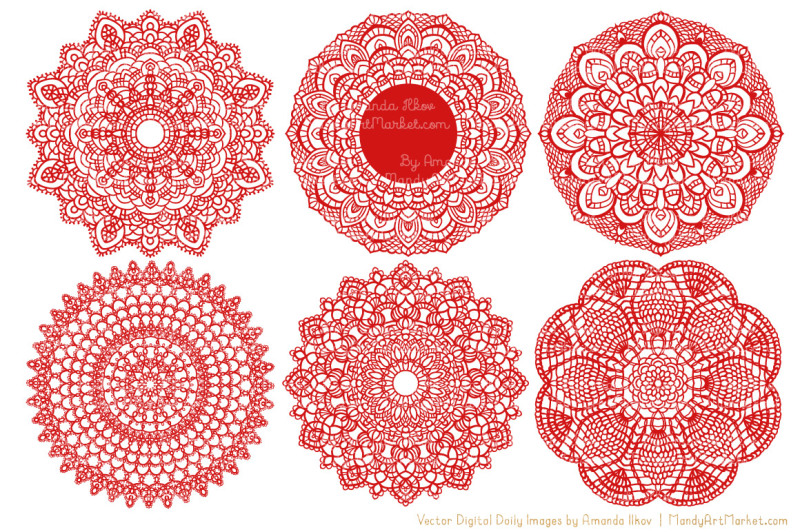 red-vector-lace-doilies