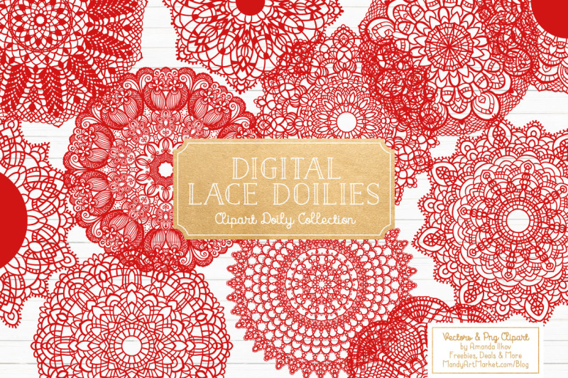 red-vector-lace-doilies