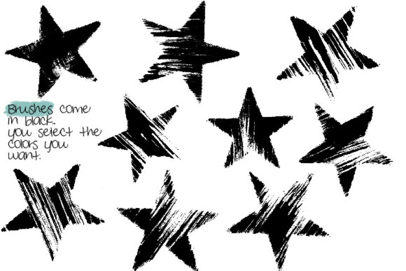 monoprint-stars-clipart-and-brushes