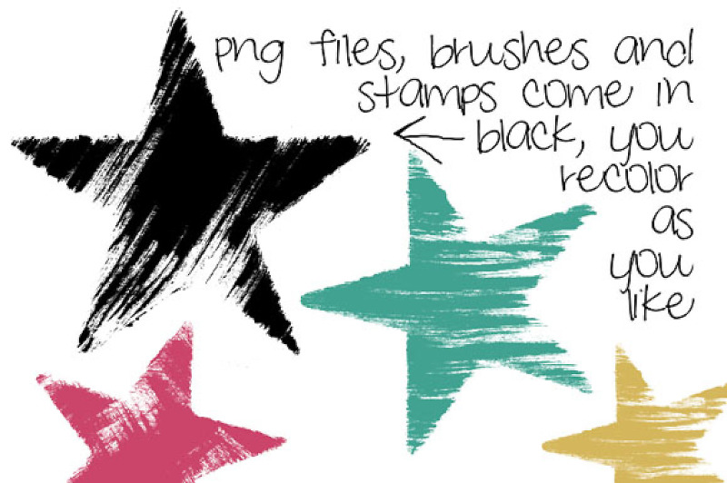 monoprint-stars-clipart-and-brushes