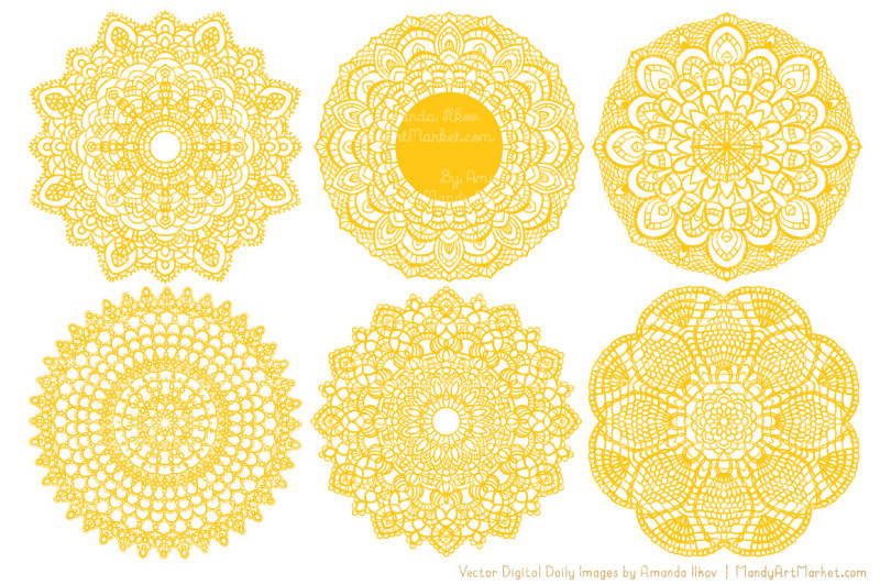 yellow-vector-lace-doilies