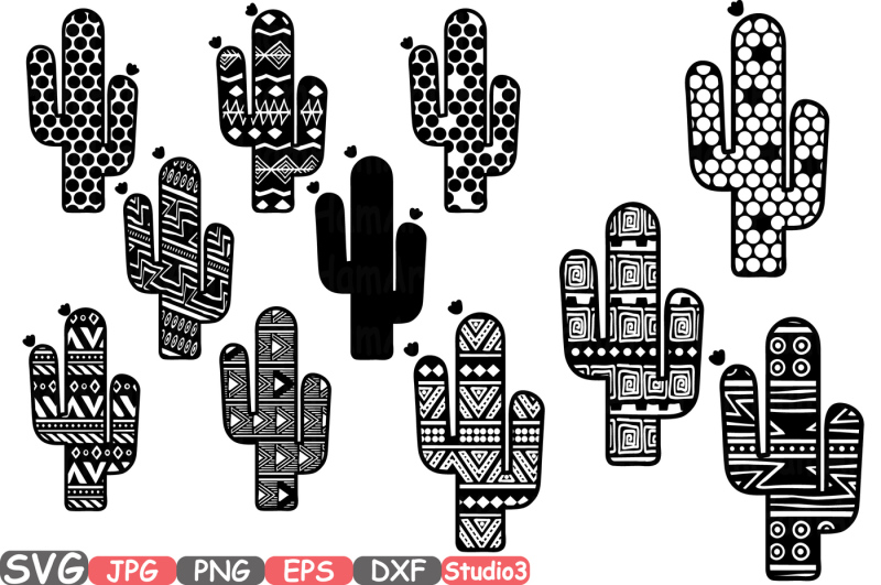 cactus-chevron-monogram-silhouette-svg-cutting-files-digital-clip-art-graphic-studio3-cricut-cuttable-die-cut-machines-aztec-cactus-41sv