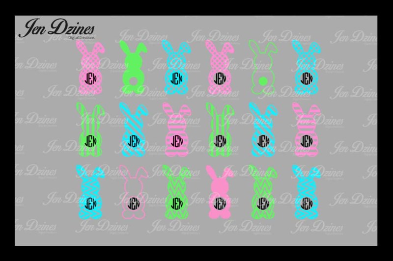 bunny-monogram-frame-svg-dxf-eps-png