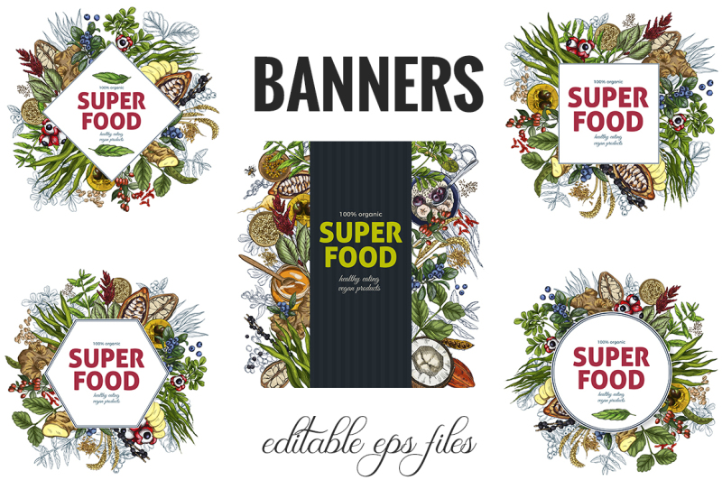 superfood-vector-collection