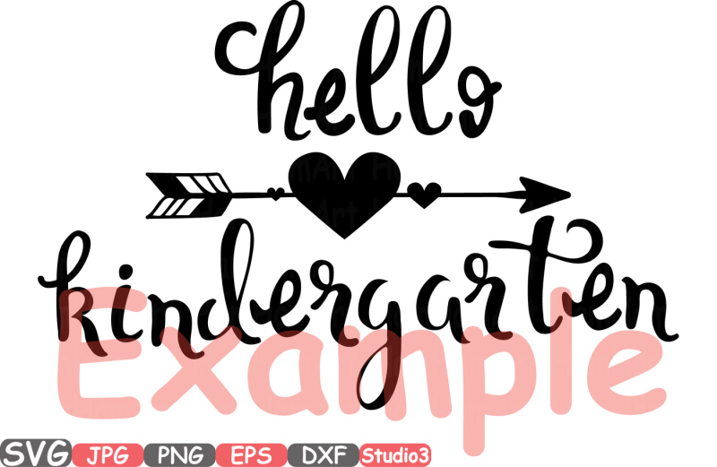 Download Hello Kindergarten Monogram Silhouette SVG Cutting Files ...