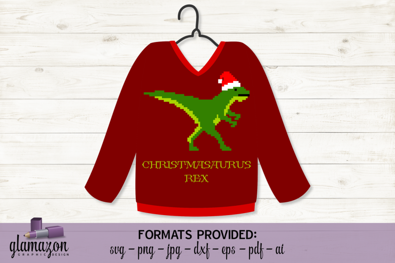 ugly-sweater-christmas-dinosaur-svg-dxf-eps-png-pdf-jpg-ai-cutting-file