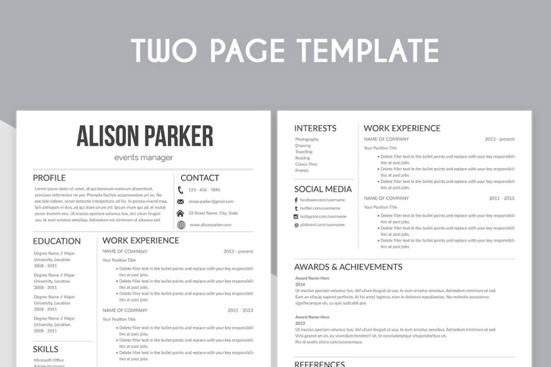resume-template-alison-parker