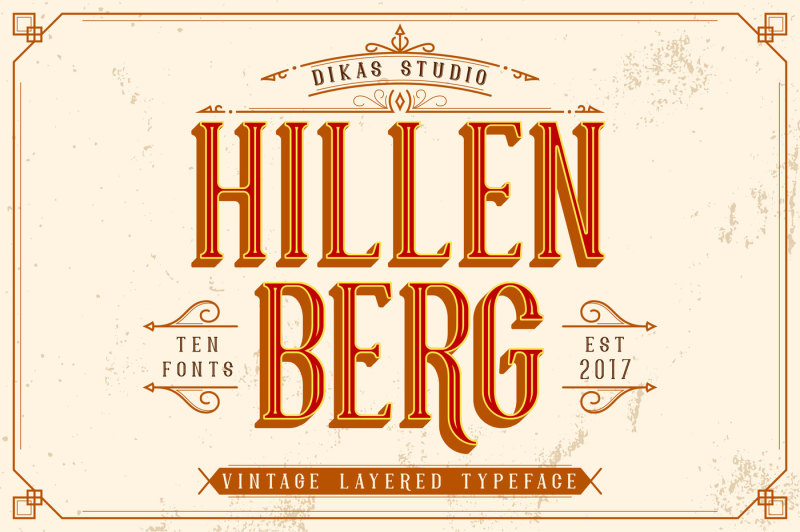 hillenberg-vintage-layered-typeface