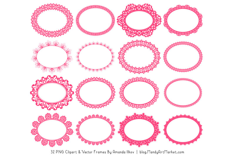 mixed-lace-round-frames-in-hot-pink