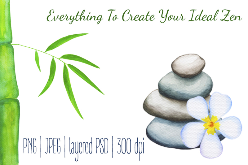 bamboo-zen-and-spa-watercolor-clipart