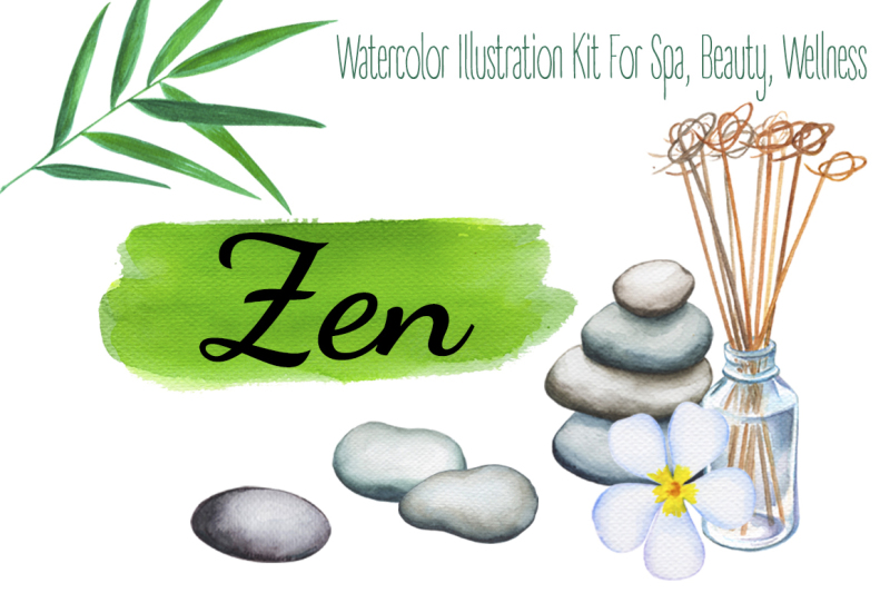 bamboo-zen-and-spa-watercolor-clipart