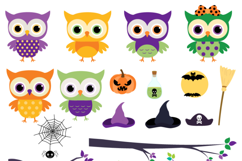 cute-halloween-owls-clipart-set-halloween-clip-art
