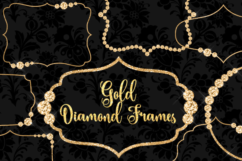 gold-diamond-frames-clipart
