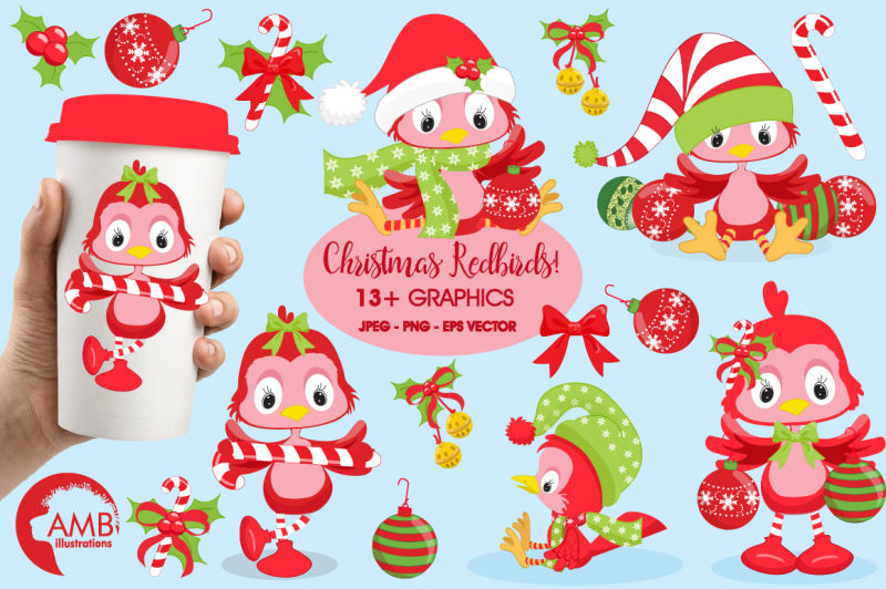 christmas-red-birds-clipart-graphics-illustrations-amb-193