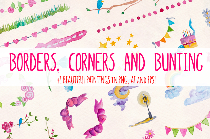 40-watercolor-borders-corners-and-bunting-graphics