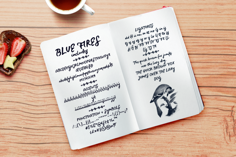 blue-fires-a-handwritten-font