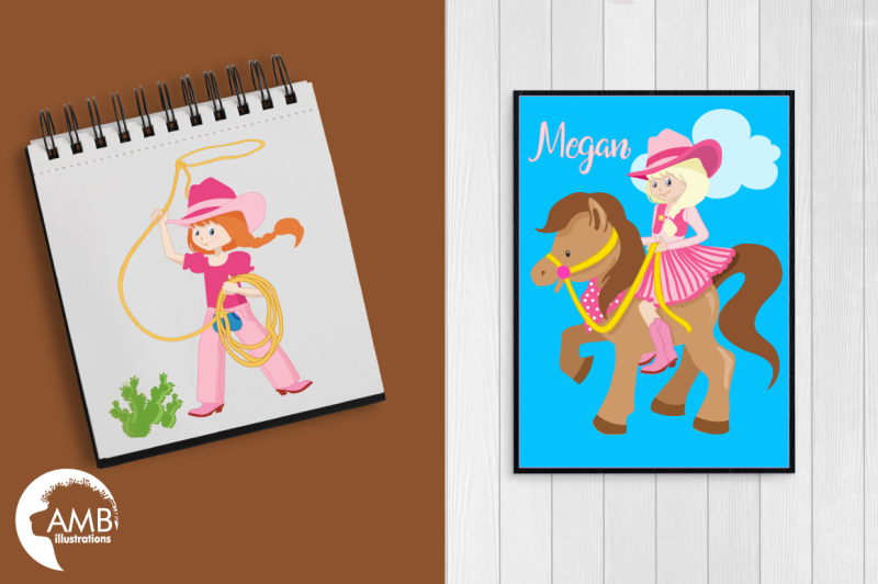 cowgirl-clipart-graphics-illustrations-amb-159
