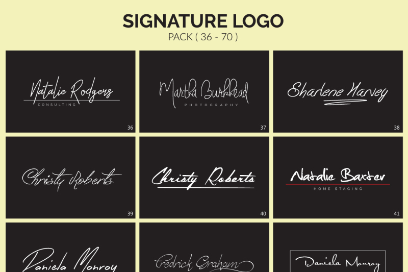 70 Signature Logo Bundle By Xpertgraphicd Thehungryjpeg Com