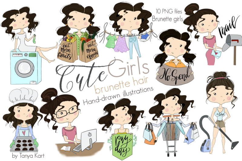 cute-planner-girls-brunette-hair
