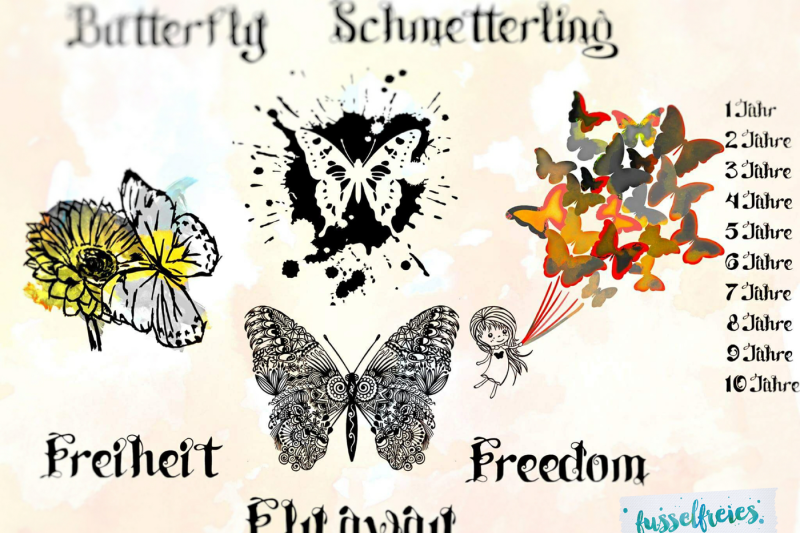 butterfly-set-ii-fusselfreies-svg-dxf-cutting-files-4-designs